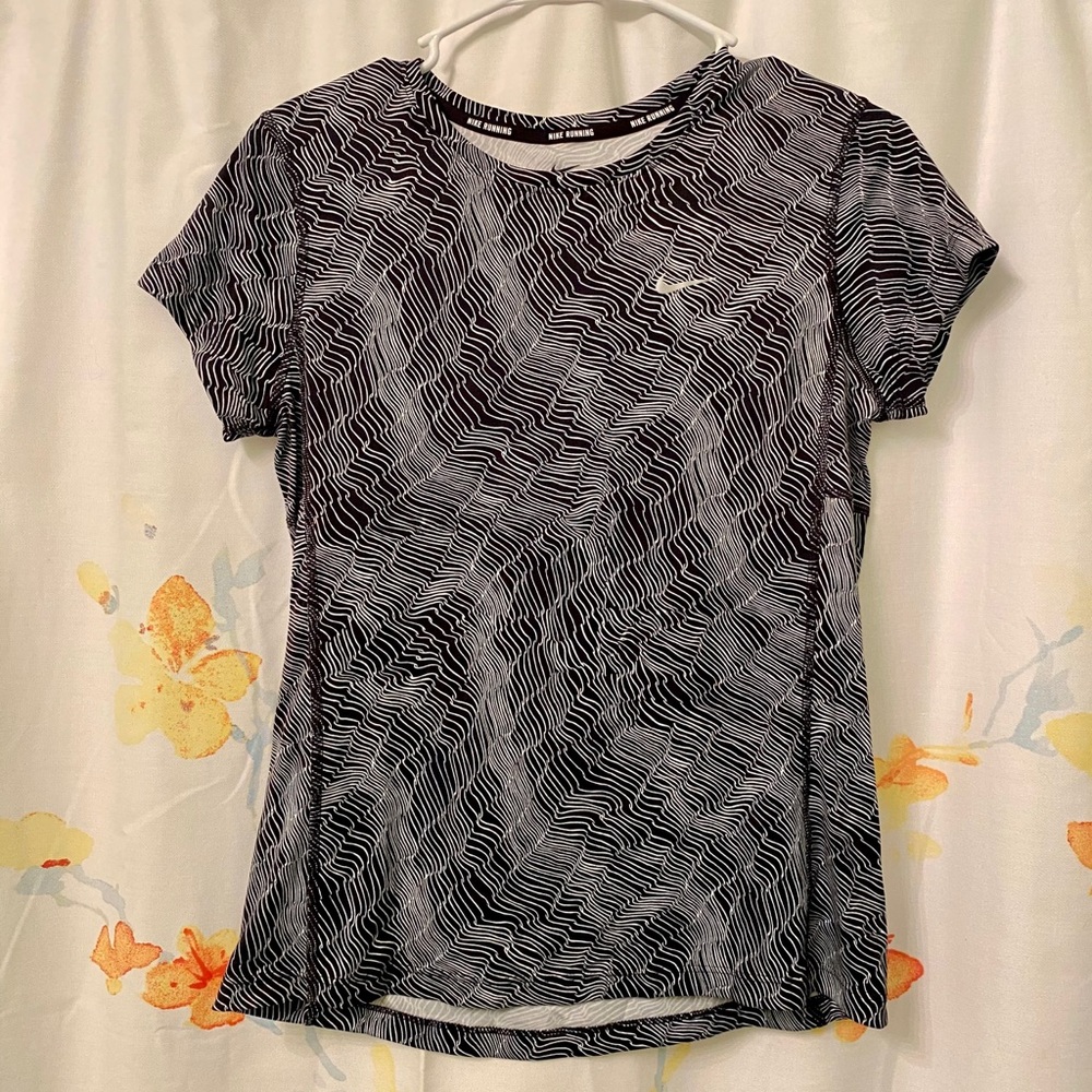 Nike Dri-Fit Black and White Running Shirt